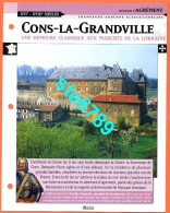 CONS LA GRANDVILLE Histoire Chateaux De France Fiche Dépliante Chateau - Géographie