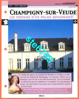 CHAMPIGNY SUR VEUDE  Histoire Chateaux De France Fiche Dépliante Chateau - Géographie