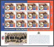 2009 San Marino, Centenario Fondazione Bologna Football Club N. 2247, Minifoglio Di 12 Valori - MNH** - Blocchi & Foglietti