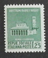 ITALIE REPUBLIQUE SOCIALE  YT 28  NEUF**MNH ANNÉE 1944 - Ungebraucht