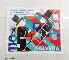 Switzerland 2022, 100 Years Of Swiss Air Traffic Control, MNH Single Stamp - Ongebruikt