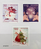 Switzerland 2022, Christmas, MNH Stamps Set - Unused Stamps