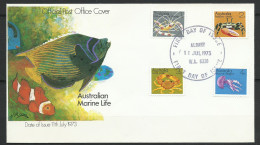 Australie Australia 1973 Yv. Fdc 499/502  Faune Marine - Australian Marine Life - Covers & Documents