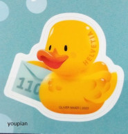 Switzerland 2023, Oliver Meier - Rubber Duck, MNH Unusual Single Stamp - Neufs