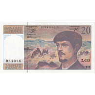 France, 20 Francs, 1991, Z.032, NEUF, Fayette:66Bis.2, KM:151e - 20 F 1980-1997 ''Debussy''