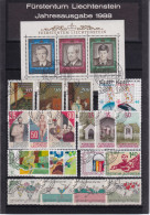 1988 Liechtenstein Kompletter Jahrgang - Mit ET-Sonderstempel Und Gummi - Años Completos