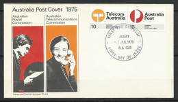 Australie Australia 1975 Yv. Fdc 568/569 Telecom Australia - Telephone - Covers & Documents