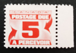 Canada 1969 MNH **  Sc  J 32a,  5c Postage Due, Second Issue, Dex Gum - Unused Stamps