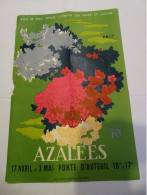 Affiche Originale Azalées, Porte D'Auteuil, Signée Eric, Vers 1950 ? RARE  ; AF35 - Afiches