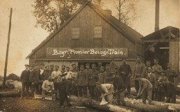 Bayr. Pionier Belagr. Train * Carte Photo Ww1 Guerre 14/18 War Occupation Allemande * Scierie Métier Bois Bûcherons - Weltkrieg 1914-18