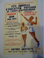 RATP 1953 Vélodrome Croix-de-Berny, Affiche Originale Athlétisme Et Sports Signée P.G. ; AF35 - Affiches