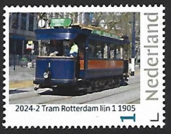 Nederland 2024-2   Tram: Rotterdam Lijn 1 1905  First Electric Tram  Postfris/mnh/sans Charniere - Ungebraucht