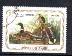 VIGNETTE DE FANTAISIE - CINDERELLA - 1975 - HAITI - OISEAUX - BIRDS - CANARDS - DUCKS - 1 - PAR AVION - Oblitéré - CTO - - Viñetas De Fantasía