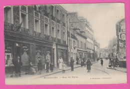 D93 - ROMAINVILLE - RUE DE PARIS - Nombreuses Personnes Et Enfants - Café/Billard - Chaussures - Romainville