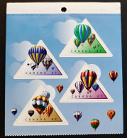 Canada 2001 MNH **  Sc  1921, Booklet Pane Of 4 X 47c Hot Air Balloons - Nuevos
