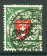 DANZIG 1924 Official Overprint. On Arms 30 Pf. Used.  Michel Dienst 47 - Servizio