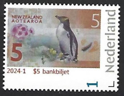 Nederland 2024-1   Bankbiljet NZealand $5 Penguin   Postfris/mnh/sans Charniere - Unused Stamps