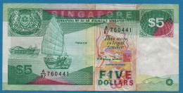 SINGAPORE 5 DOLLARS ND (1997)# A/87 760441 P# 35  Junk "Twakow" - Singapur