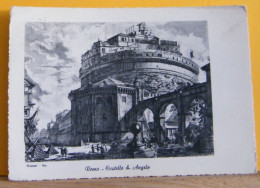 (R1) ROMA - CASTELLO SANT' ANGELO SU INCISIONE DI GIOVANNI BATTISTA PIRANESI - VIAGGIATA - Castel Sant'Angelo