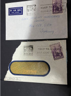 23-2-2024 (1 Y 2) Australia Cover X 2 - 1950's (with Slogan Advertising) Nurses (1 Tear As Seen On Photo) - Cartas & Documentos