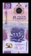 México 50 Pesos 2022 Pick 133c Sign 1 Polymer Sc Unc - México