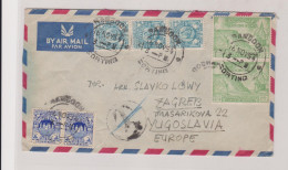 BURMA 1954 RANGOON Airmail  Cover To YUGOSLAVIA - Myanmar (Birmanie 1948-...)