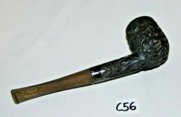 C56 Ancienne Pipe - Fumeur - Real Briar - Bois Travaillé !!! - Autres & Non Classés