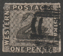Classic Western Australia Black Swan Rouletted 4 Sides - Used Stamps