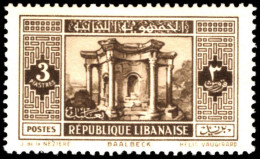 Lebanon 1930-36 3p Sepia Baalbek Lightly Mounted Mint. - Neufs