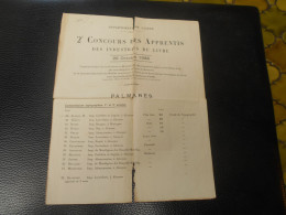 2eme Concours Des Apprentis Des Industries Du Livre  28  Octobre  1928  Departement De L'Orne - Über 18