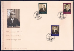 UNO Wien 2009 - Sithu U Thant, 3-Länder-FDC Mit 587 - FDC