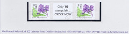 Ireland 2008 Flowers Coil Energi Print 55c Butterwort Vert. Pair With Reminder Label "Only 10 Stamps Left" Used Neat Cds - Usati