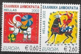 Cept 2002 Grèce Griekenland  Yvertn° 2094-95 *** MNH Le Cirque Circus Clowns Cote 10 Euro - 2002
