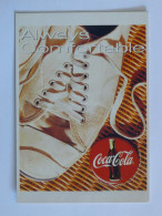 MODE / CHAUSSURE TOILE - COCA COLA / Bouteille - Boisson - Always Confortable - Carte Publicitaire - Mode