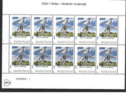 Nederland 2024-1 Molen Windmill  Oudendijk Sheetlet Postfris/mnh/sans Charniere - Ongebruikt