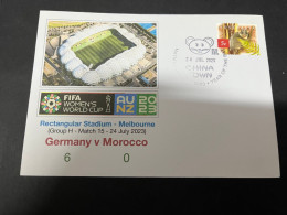 23-2-2024 (1 Y 4) 1 Covers - FIFA Women's Football World Cup 2023 - Germany V Morocco - Andere & Zonder Classificatie