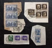 Italy Postmarks Milan Used Stamps On Papers Classic - Oblitérés