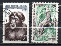 Col41 Colonies AOF Afrique Occidentale N° 51 & 52 Oblitéré Cote 1,50 € - Oblitérés