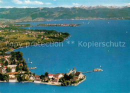 72836188 Wasserburg Bodensee Halbinsel Alpen Fliegeraufnahme Wasserburg - Wasserburg A. Bodensee