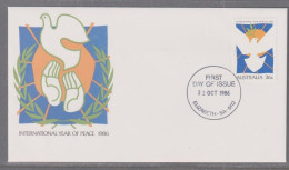 Australia 1986 Peace Year First Day Cover - Elizabeth SA - Storia Postale