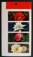 Canada 2001 MNH **  Sc  1914a, Booklet Pane Of 4 X 47c Die Cut, Roses - Unused Stamps