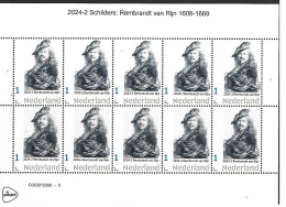 Nederland 2024-2 Schilderij Painting: Rembrandt Selfportrait  Sheetlet Postfris/mnh/sans Charniere - Nuevos