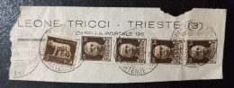 Italy Used Postmark Stamps On Paper Trieste Cancel - Oblitérés