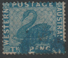 Classic Western Australia 2d Swan Blue Postmark - Used Stamps