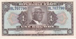 BILLETE DE HAITI DE 1 GOURDE DEL AÑO 1973 SIN CIRCULAR (UNC) (BANK NOTE) - Haiti