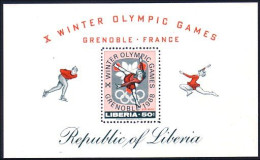 Liberia Patinage Skating Grenoble 68 MNH ** Neuf SC (A51-814) - Hiver 1968: Grenoble