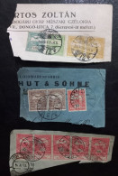 Hungary Different Postmarks Classic Used Stamps On Papers - Hojas Completas