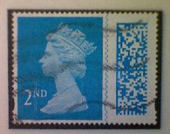 Great Britain, Scott MH498, Used (o), 2021 Machin, Queen Elizabeth II, 2nd, Bright Blue - Machin-Ausgaben