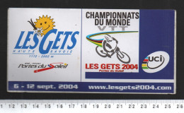 CHAMPIONNAT MONDE VTT LES GETS 2004 / SPORT VELO CYCLISME VTT BMX - AUTOCOLLANT - Stickers