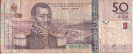 BILLETE DE HAITI DE 50 GOURDES DEL AÑO 2004  (BANK NOTE) - Haiti